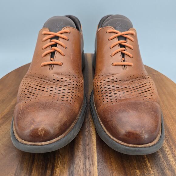 Cole Haan Oxfords Mens 13 M Brown Leather 2.Zerogrand Laser Wingtip Dress Shoes main image 8